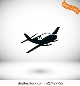 Airplane icon, flat design best vector icon