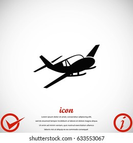 Airplane icon, flat design best vector icon