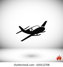 Airplane icon, flat design best vector icon