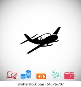 Airplane icon, flat design best vector icon