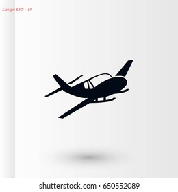 Airplane icon, flat design best vector icon