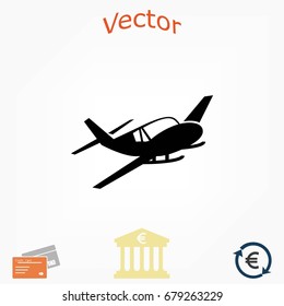 Airplane icon, flat design best vector icon