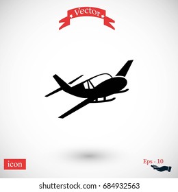 Airplane icon, flat design best vector icon