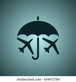 airplane Icon, flat design style