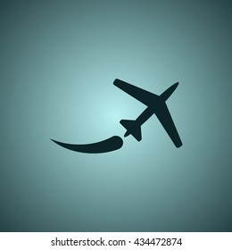airplane Icon, flat design style