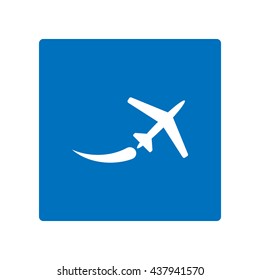 airplane Icon, flat design style