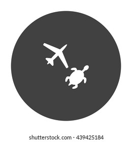 airplane Icon, flat design style