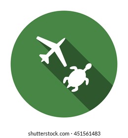 airplane Icon, flat design style