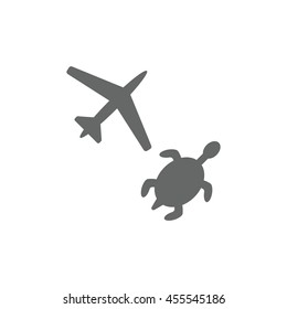 airplane Icon, flat design style
