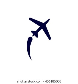 airplane Icon, flat design style