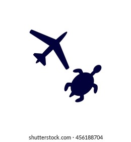 airplane Icon, flat design style