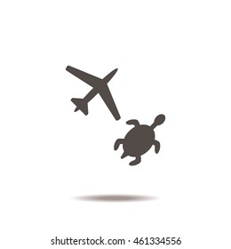 airplane Icon, flat design style