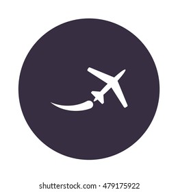 airplane Icon, flat design style