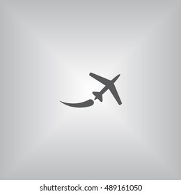 airplane Icon, flat design style