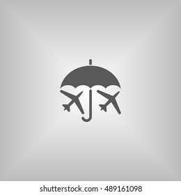 airplane Icon, flat design style