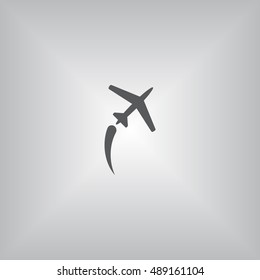 airplane Icon, flat design style