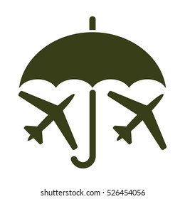 airplane Icon, flat design style
