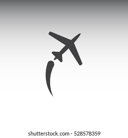 airplane Icon, flat design style