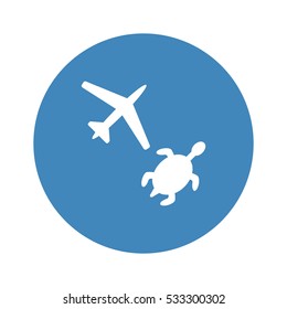 airplane Icon, flat design style