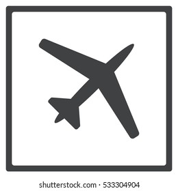 airplane Icon, flat design style
