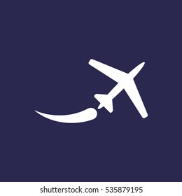airplane Icon, flat design style