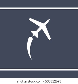 airplane Icon, flat design style