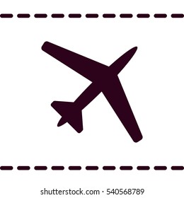 airplane Icon, flat design style