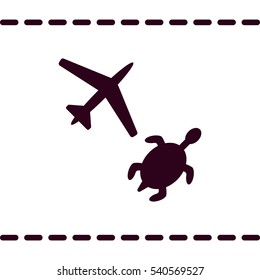 airplane Icon, flat design style