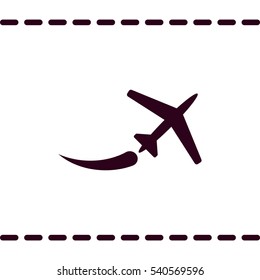airplane Icon, flat design style