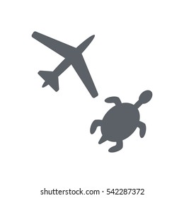 airplane Icon, flat design style