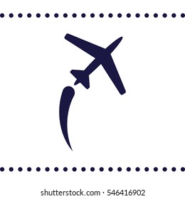 airplane Icon, flat design style