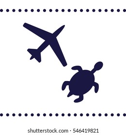 airplane Icon, flat design style