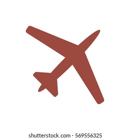 airplane Icon, flat design style