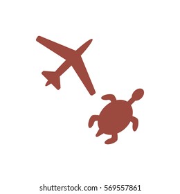 airplane Icon, flat design style
