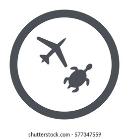 airplane Icon, flat design style