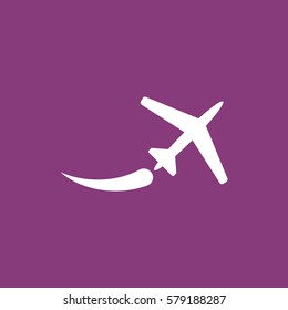 airplane Icon, flat design style