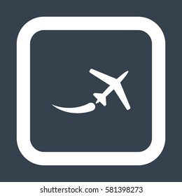 airplane Icon, flat design style