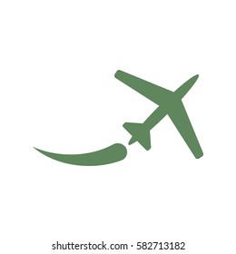 airplane Icon, flat design style