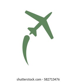 airplane Icon, flat design style