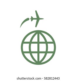 airplane Icon, flat design style