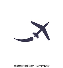 airplane Icon, flat design style