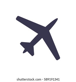 airplane Icon, flat design style