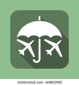 airplane Icon, flat design style