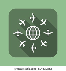 airplane Icon, flat design style