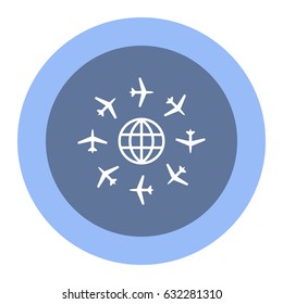 airplane Icon, flat design style