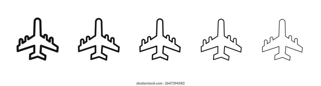 Flugzeug Symbol flache Illustration Set Logo