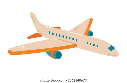 Airplane icon. Flat illustration of airplane vector icon