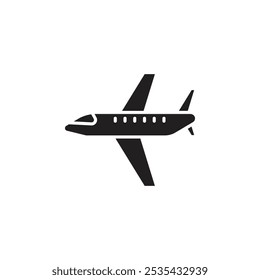 Airplane icon Flat line illustration