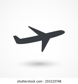 Airplane icon. Flat style design icon