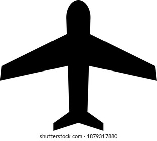Airplane icon with flat style. Isolated vector airplane icon image on a white background.